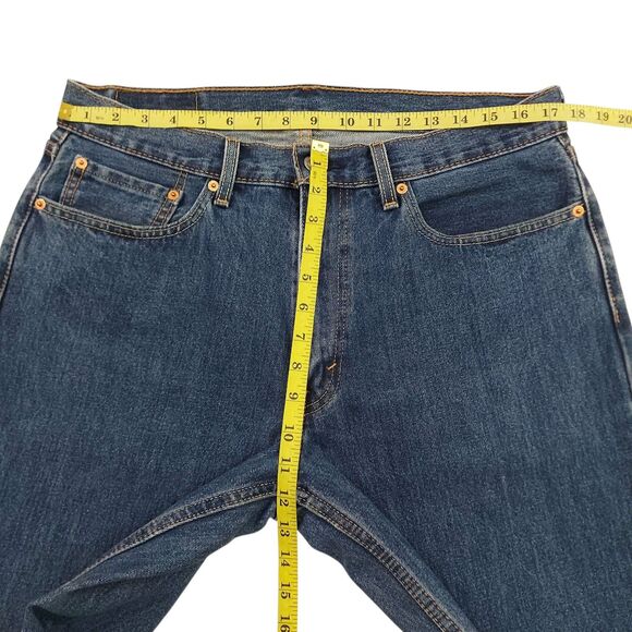 Levi's Jeans Mens 35x31 Blue Straight Leg 100% Cotton 550 Durable Denim Work - Picture 11 of 12